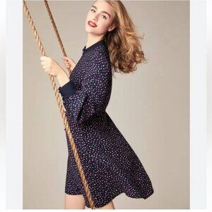 kate spade Navy Polka Dot Midi Dress